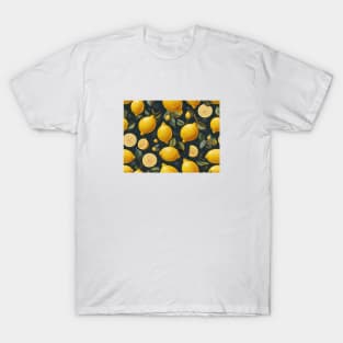 Lemon Pattern Fruit Sweet Harvest Field Product Food T-Shirt